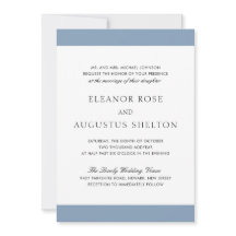 Casamento Minimalista Azul Poeirento Moderno Tudo 