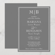 Casamento Minimalista Boho Cinza Moderno