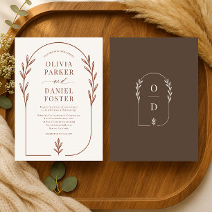 Convites Casamento Minimalista Boho com Arco