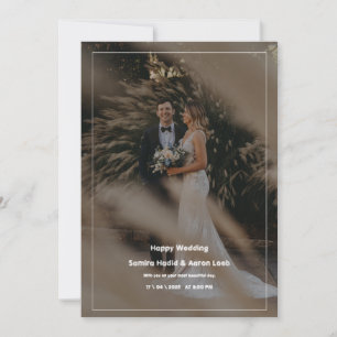 Convites Casamento Minimalista Branco e Negro