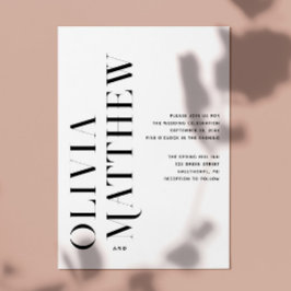 Convites Casamento minimalista branco preto + detalhes QR