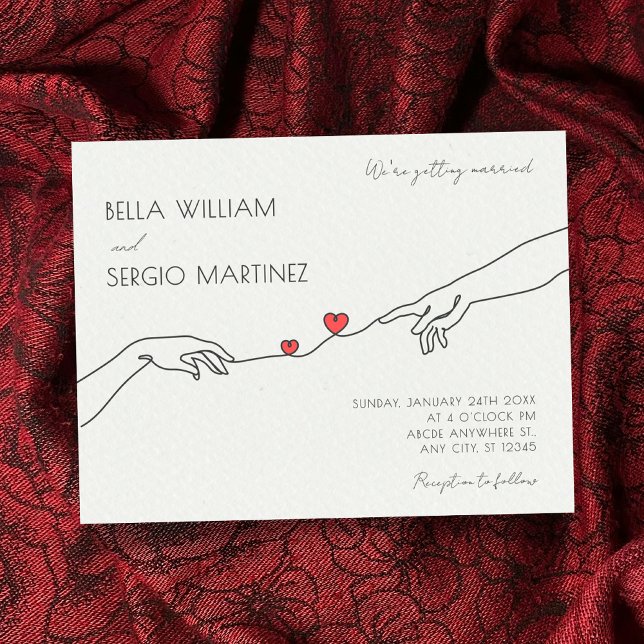 Convites Casamento minimalista casual (Criador carregado)