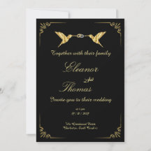 Casamento Minimalista Clássico com Borda Dourada O