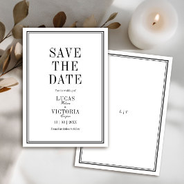 Convites Casamento Minimalista Clássico Save the Date