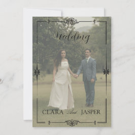 Convites Casamento Minimalista com Foto Completa | Limpo Mo