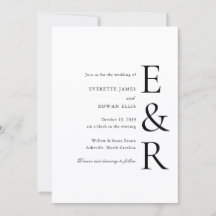 Casamento Minimalista com Monograma Moderno e Ousa