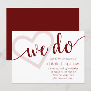 Convites Casamento Minimalista Coração Negro e Branco clá