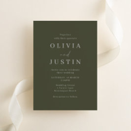 Convites Casamento Minimalista da Oliva Moderna