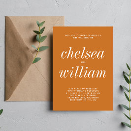 Convites Casamento Minimalista da Pumpkin Verdadeiro Simpli