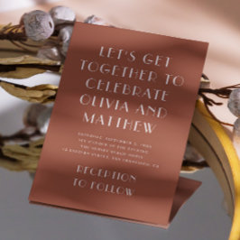 Convites Casamento minimalista da tipografia de Terracotta