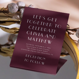 Convites Casamento minimalista da tipografia moderna e bril