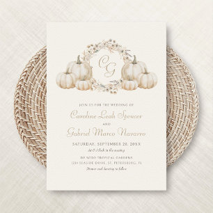 Convites Casamento Minimalista de Autumn Pumpkin