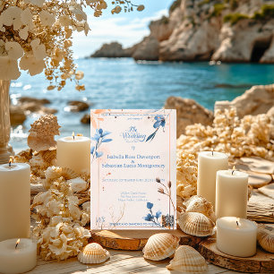 Convites Casamento Minimalista de Boêmian Dusty e Cobre
