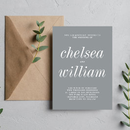 Convites Casamento Minimalista De Cinzas De Pedra Verdadeir