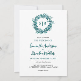 Convites Casamento minimalista de Eucalyptus