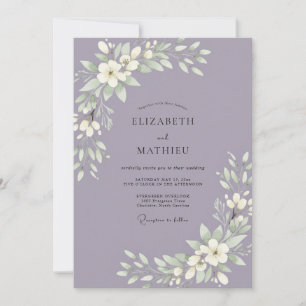 Convites Casamento Minimalista de Folhas de Ámbar