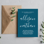 Convites Casamento Minimalista de Netuno Azul Verdadeiro 1<br><div class="desc">Este simples e maravilhoso convite de casamento é perfeito para o minimalista de todos nós! Por favor,  entre em contato comigo se você quiser ajuda para personalizar a parte de texto deste convite para casamento.</div>
