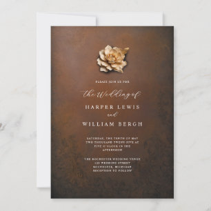 Convites casamento minimalista de rosa ouro