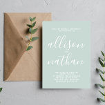 Convites Casamento Minimalista de Vidro do Mar 1 Verdadeira<br><div class="desc">Este simples e maravilhoso convite de casamento é perfeito para o minimalista de todos nós! Por favor,  entre em contato comigo se você quiser ajuda para personalizar a parte de texto deste convite para casamento.</div>
