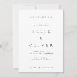 Convites Casamento Minimalista do Boho Negro e Branco
