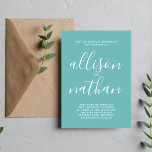 Convites Casamento Minimalista do Caribe Simplicity 1<br><div class="desc">Este simples e maravilhoso convite de casamento é perfeito para o minimalista de todos nós! Por favor,  entre em contato comigo se você quiser ajuda para personalizar a parte de texto deste convite para casamento.</div>