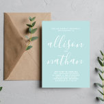 Convites Casamento Minimalista do Oceano Sincero<br><div class="desc">Este simples e maravilhoso convite de casamento é perfeito para o minimalista de todos nós! Por favor,  entre em contato comigo se você quiser ajuda para personalizar a parte de texto deste convite para casamento.</div>
