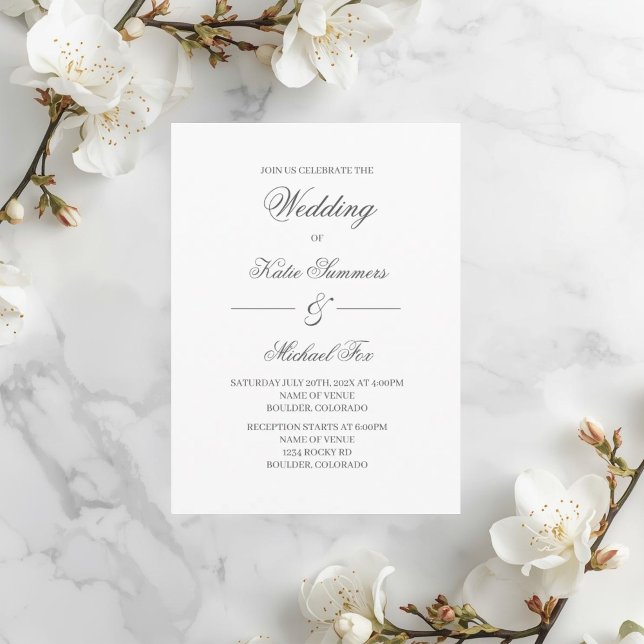 Convites Casamento minimalista elegante (Criador carregado)