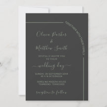 Casamento Minimalista Elegante com Carvão e Verde 