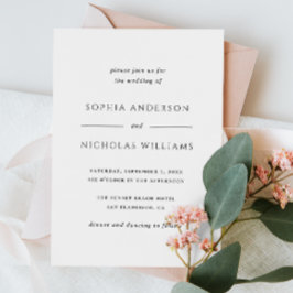 Convites Casamento Minimalista Elegante | Editorial Moderno