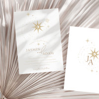 Casamento Minimalista Elegante Estrelas Celestiais