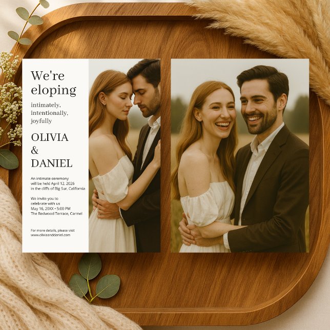 Convites Casamento Minimalista Elegante Moderno Foto  (Criador carregado)