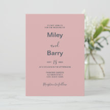 Casamento Minimalista Elegante Rosa Empoeirado