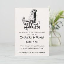 Casamento Minimalista Esboço de Casal Preto e Bran