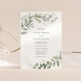 Convites Casamento Minimalista Eucalyptus Greenery