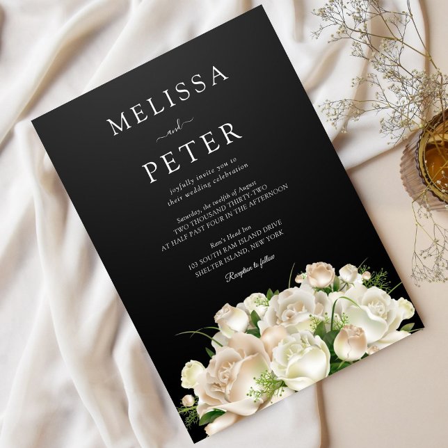 Convites Casamento Minimalista Floral (Criador carregado)
