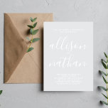 Convites Casamento Minimalista Legal Simplicidade Verdadeir<br><div class="desc">Este simples e maravilhoso convite de casamento é perfeito para o minimalista de todos nós! Por favor,  entre em contato comigo se você quiser ajuda para personalizar a parte de texto deste convite para casamento.</div>