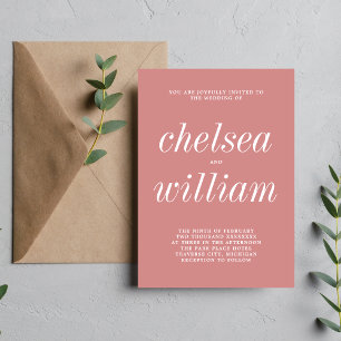 Convites Casamento Minimalista Light Marsala 2 Verdade Simp