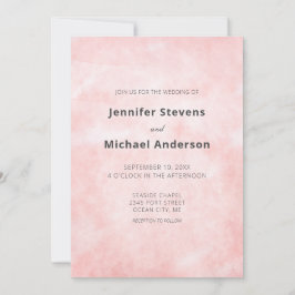 Convites Casamento Minimalista Limpo de Pessegueira Moderna