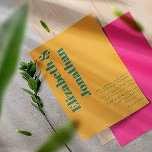 Convites Casamento Minimalista Misto e Combinado com Nascer