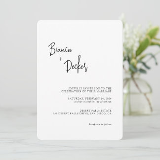Convites Casamento Minimalista Moderno