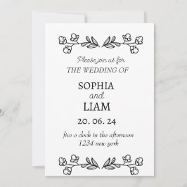 Convites Casamento Minimalista Moderno