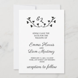 Convites Casamento Minimalista Moderno