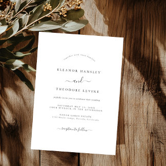 Convites Casamento Minimalista Moderno  
