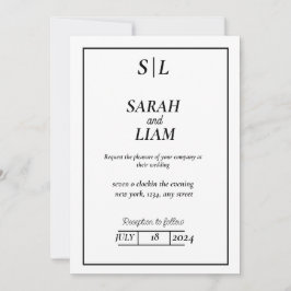 Convites Casamento Minimalista Moderno