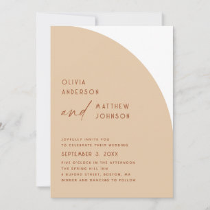 Convites Casamento Minimalista Moderno   Arco de Areia com 