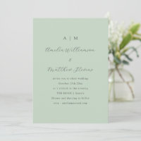 Casamento Minimalista Moderno com Letra Macia Verd