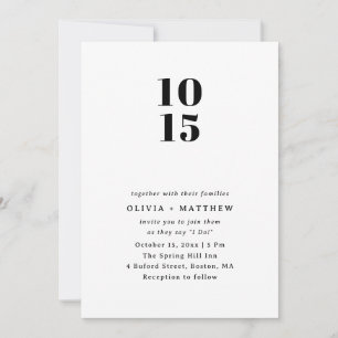 Convites Casamento Minimalista Moderno e Limpo   Foto + Cód