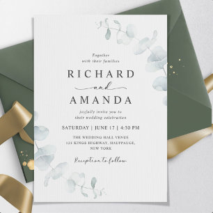 Convites Casamento Minimalista Moderno Elegante