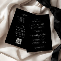 Casamento minimalista moderno elegante código QR p