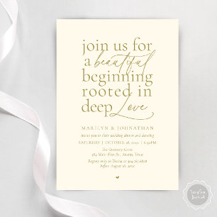 Convites Casamento Minimalista Moderno Jantar de Amor Encan